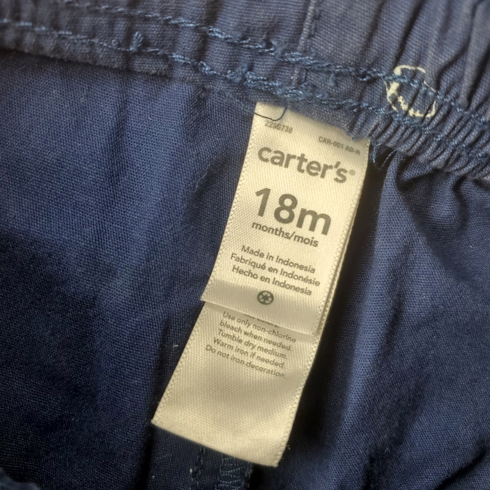 Carter's Baby Toddler Boy Size 18m Football Outfit 100% Cotton Brown Blue NWOT - Picture 3 of 14